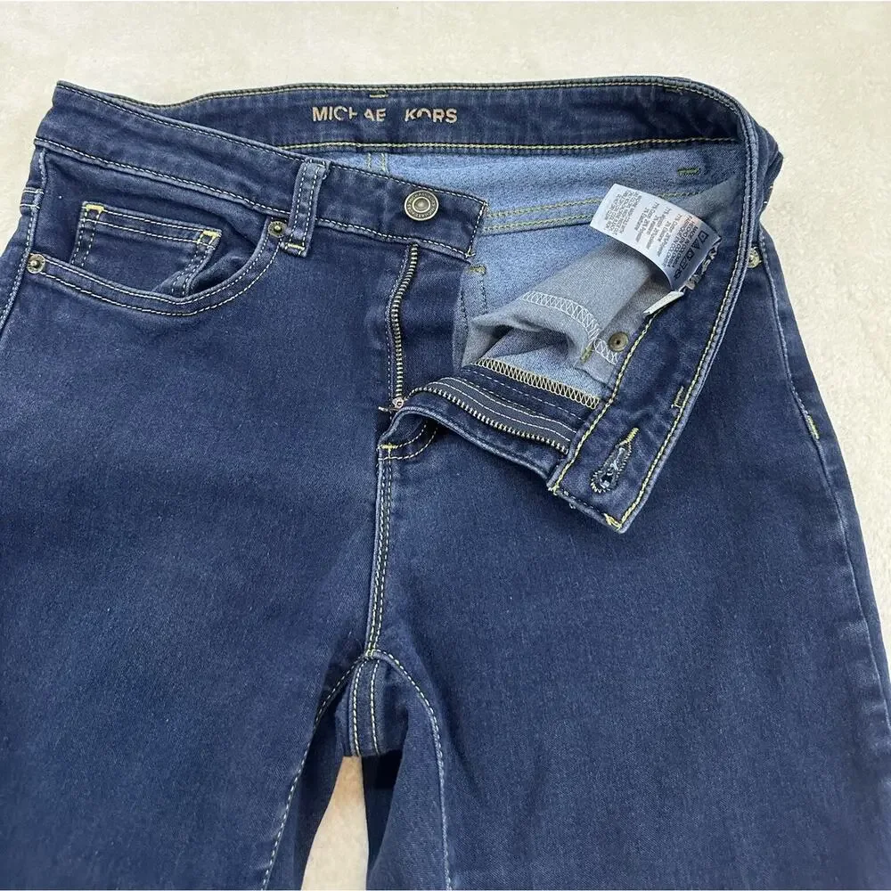 Women's Michael Kors Izzy Skinny Dark Wash Mid Rise Jeans Size 6